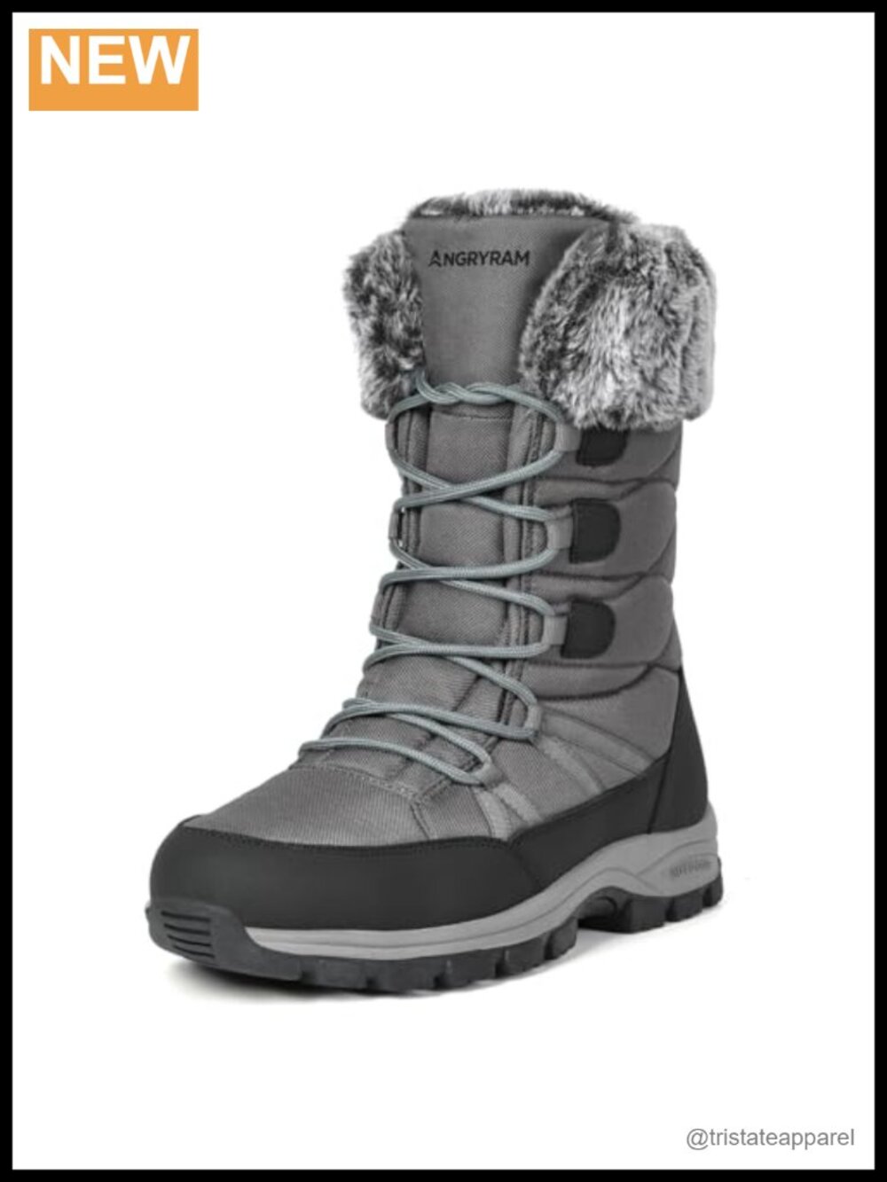 Women's Winter Steel Toe Boots Faux Fur Lined Non Slip Warm Insulated Snow